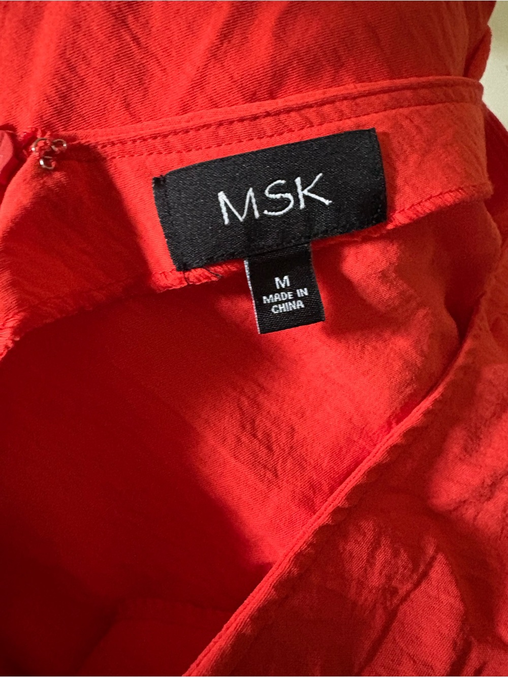 MSK One-Shoulder Red Tie-Waist Jumpsuit - Picture 3 of 3
